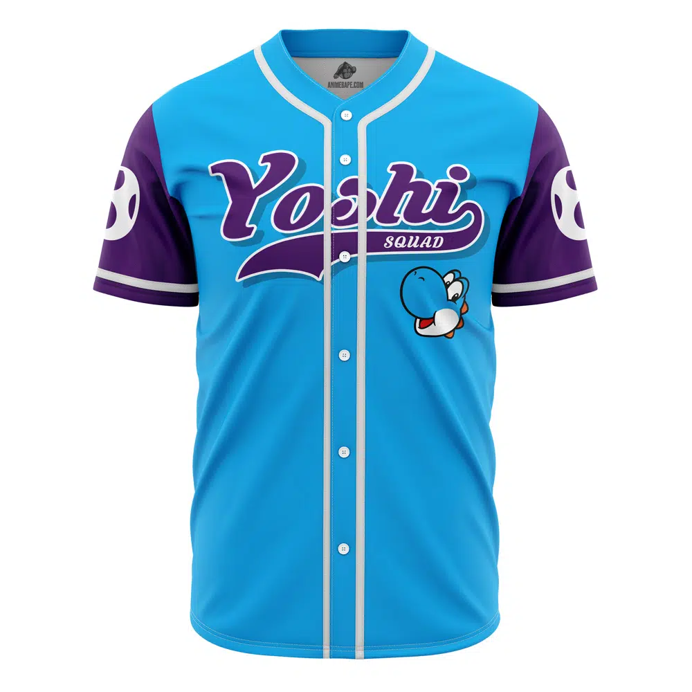 Yoshi Squad V2 Mario Bros Custom Baseball Jersey - Otaku Hall