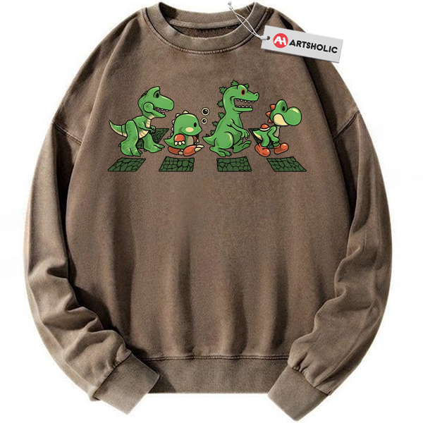 Alternative view of Yoshi Sweatshirt, Super Mario Sweatshirt, Game Sweatshirt, Vintage Sweatshirt