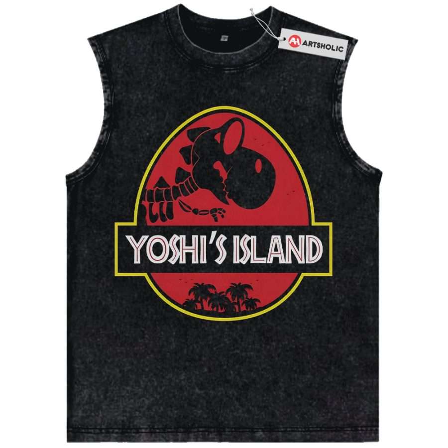 Alternative view of Yoshi Tank Top, Super Mario Tank Top, Game Tank Top, Vintage Tank Top