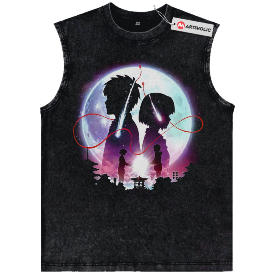 Alternative view of Your Name Tank Top, Anime Tank Top, Vintage Tank Top