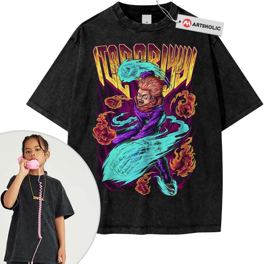 Alternative view of Yuji Itadori Shirt For Kids, Jujutsu Kaisen Shirt For Kids, Anime Shirt For Kids, Vintage Tee For Kids