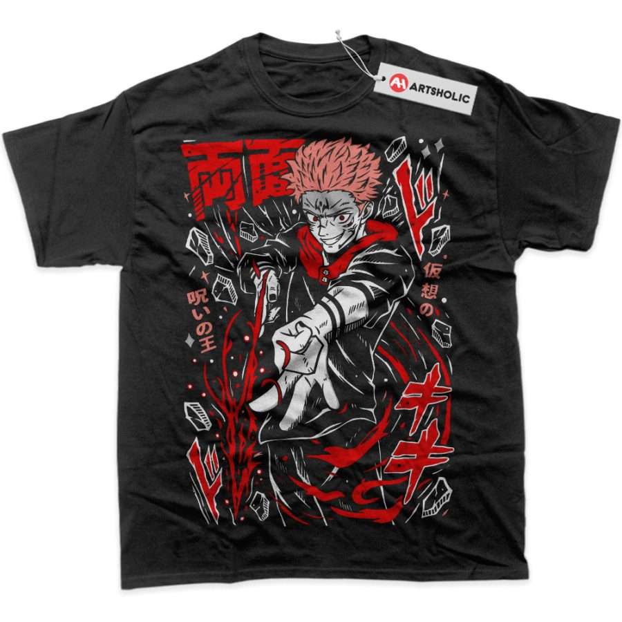 Alternative view of Yuji Itadori Shirt, Jujutsu Kaisen Shirt, Anime Shirt, Graphic T-Shirt