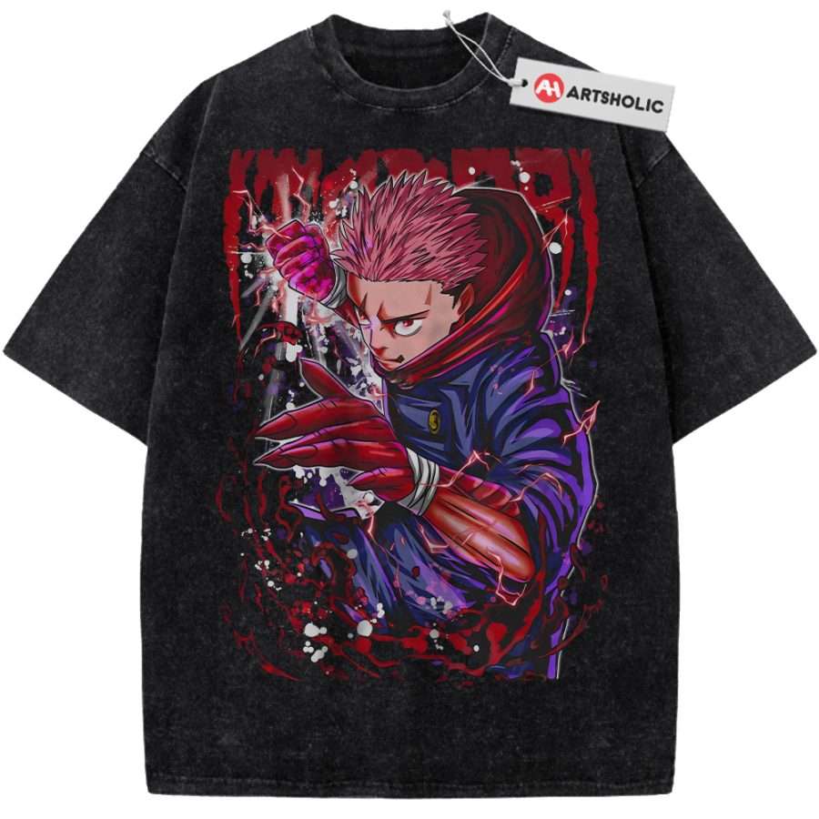 Alternative view of Yuji Itadori Shirt, Jujutsu Kaisen Shirt, Anime Shirt, Vintage T-Shirt