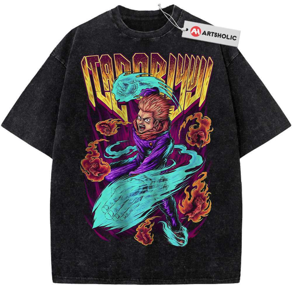Yuji Itadori Shirt, Jujutsu Kaisen Shirt, Anime Shirt, Vintage Tee