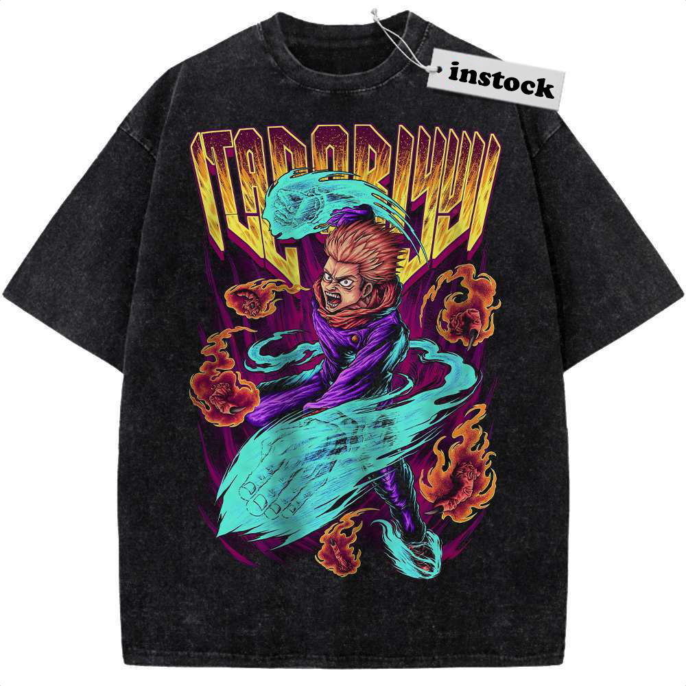 Yuji Itadori Shirt, Jujutsu Kaisen Shirt, Anime Shirt, Vintage Tee