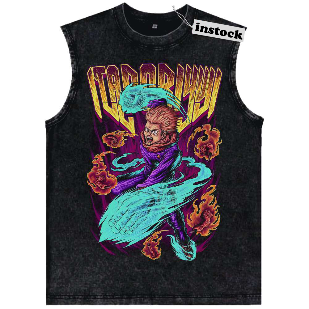 Yuji Itadori Tank Top, Jujutsu Kaisen Tank Top, Anime Tank Top, Vintage Tank Top