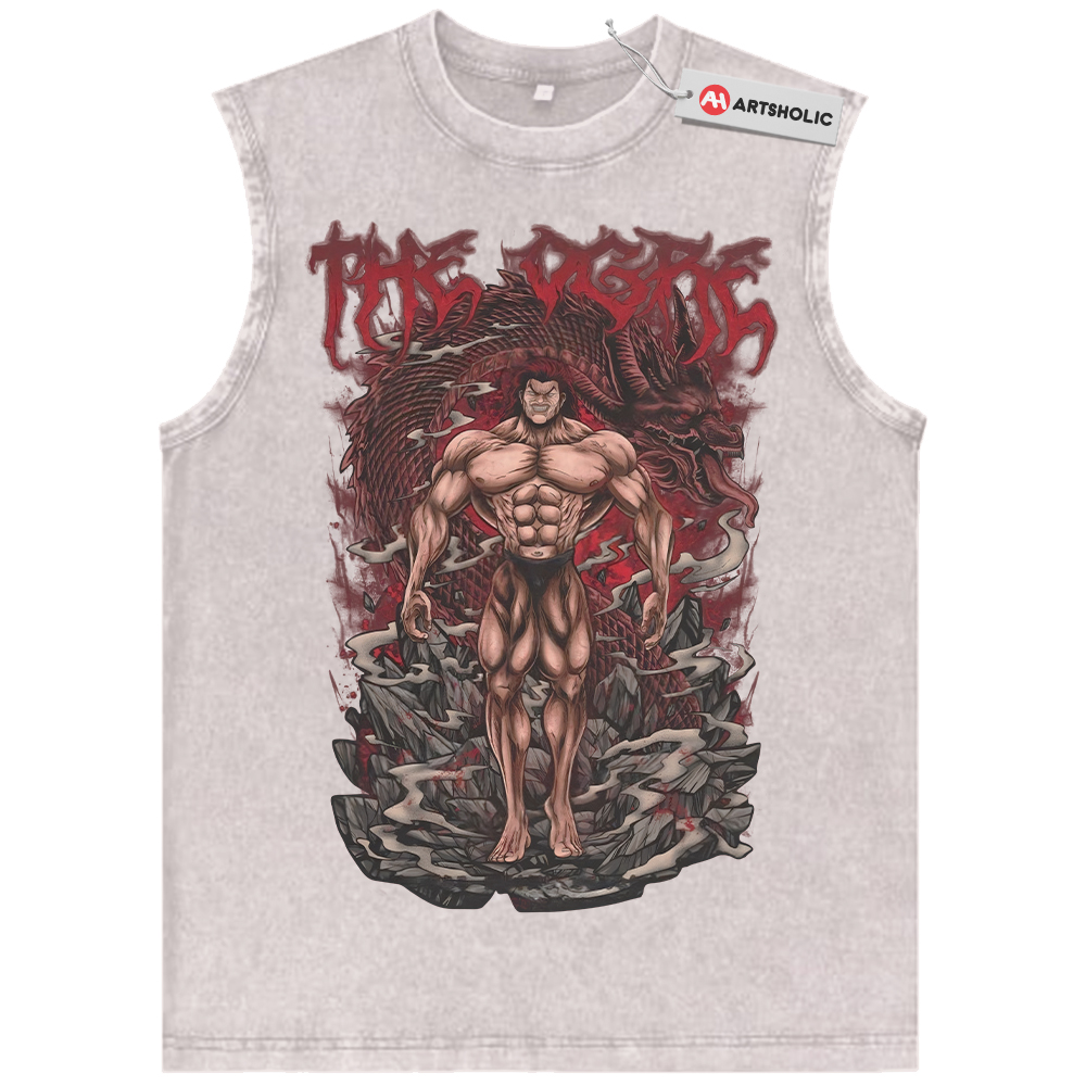 Alternative view of Yujiro Hanma Tank Top, Baki Tank Top, Anime Tank Top, Vintage Tank Top