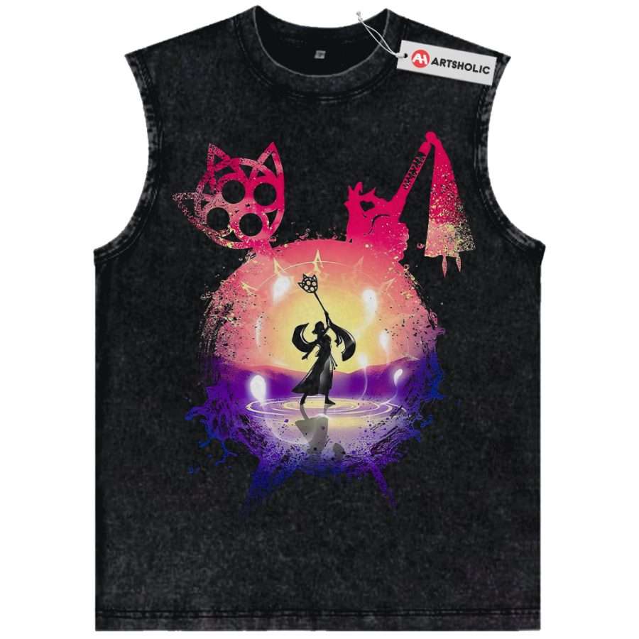 Alternative view of Yuna Tank Top, Final Fantasy Tank Top, Game Tank Top, Vintage Tank Top