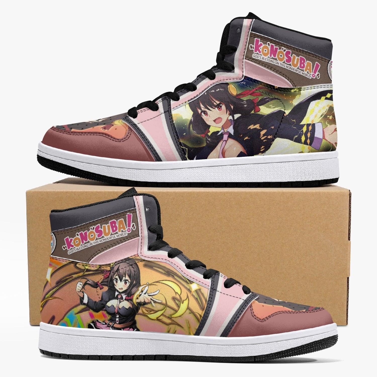Yunyun Konosuba Custom Sneaker Mid 1 Basketball Shoes - Otaku Hall