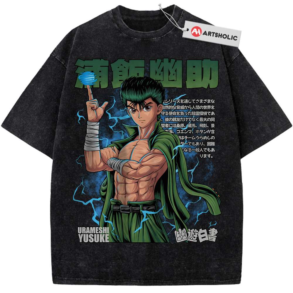 Alternative view of Yusuke Urameshi Shirt, YuYu Hakusho Shirt, Anime Shirt, Vintage T-Shirt