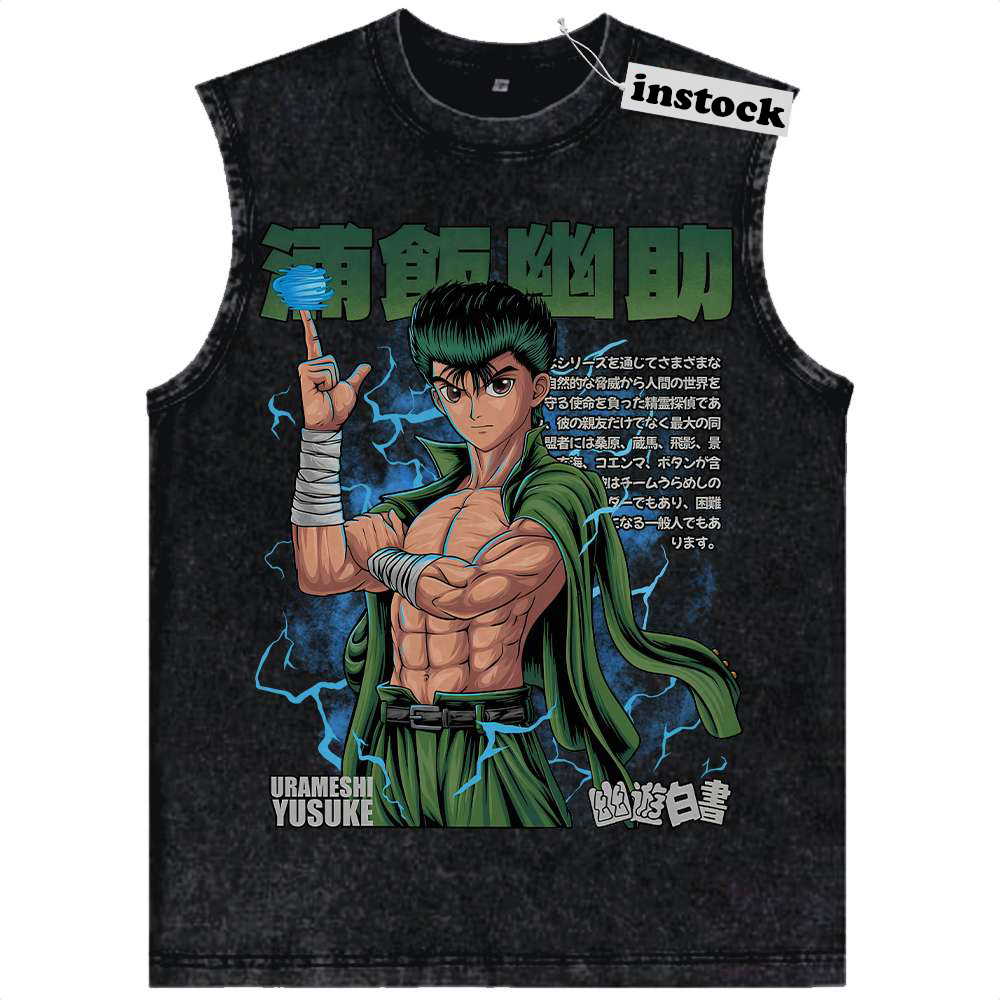 Yusuke Urameshi Tank Top, YuYu Hakusho Tank Top, Anime Tank Top, Vintage Tank Top