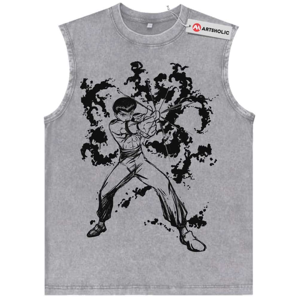 Alternative view of Yusuke Urameshi Tank Top, YuYu Hakusho Tank Top, Anime Tank Top, Vintage Tank Top