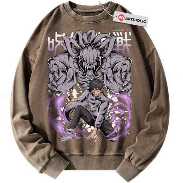 Alternative view of Yuta Okkotsu Sweatshirt, Jujutsu Kaisen Sweatshirt, Anime Sweatshirt, Vintage Sweater