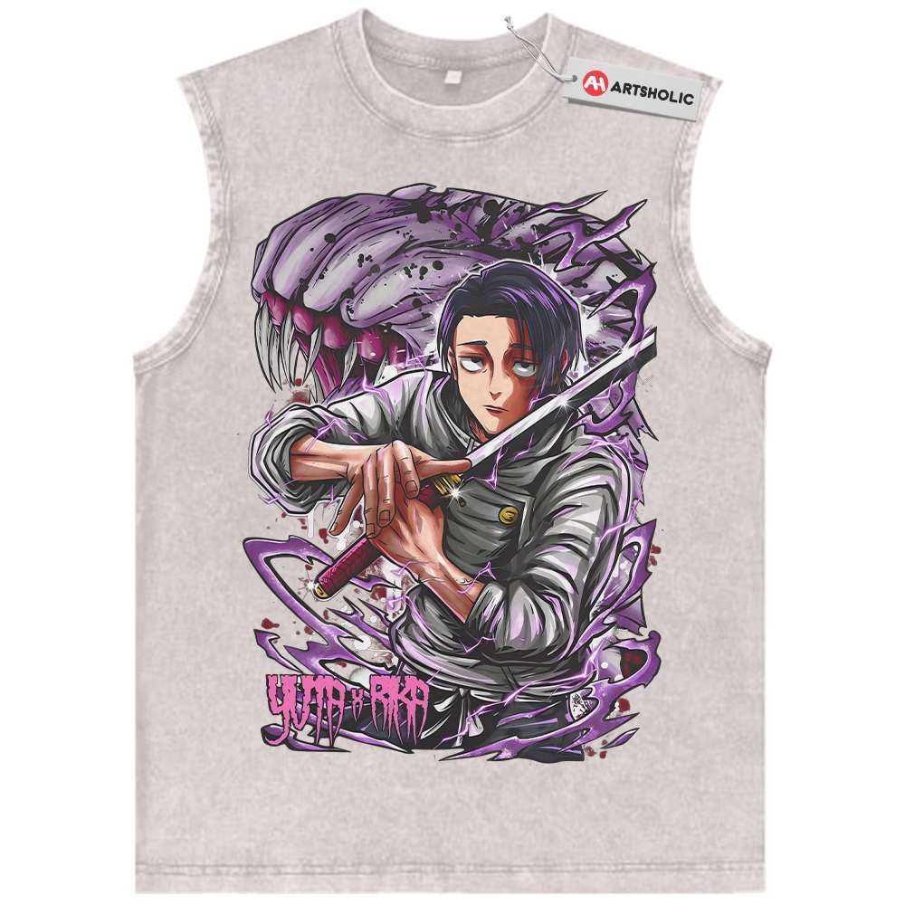 Alternative view of Yuta Okkotsu Tank Top, Jujutsu Kaisen Tank Top, Anime Tank Top, Vintage Tank Top