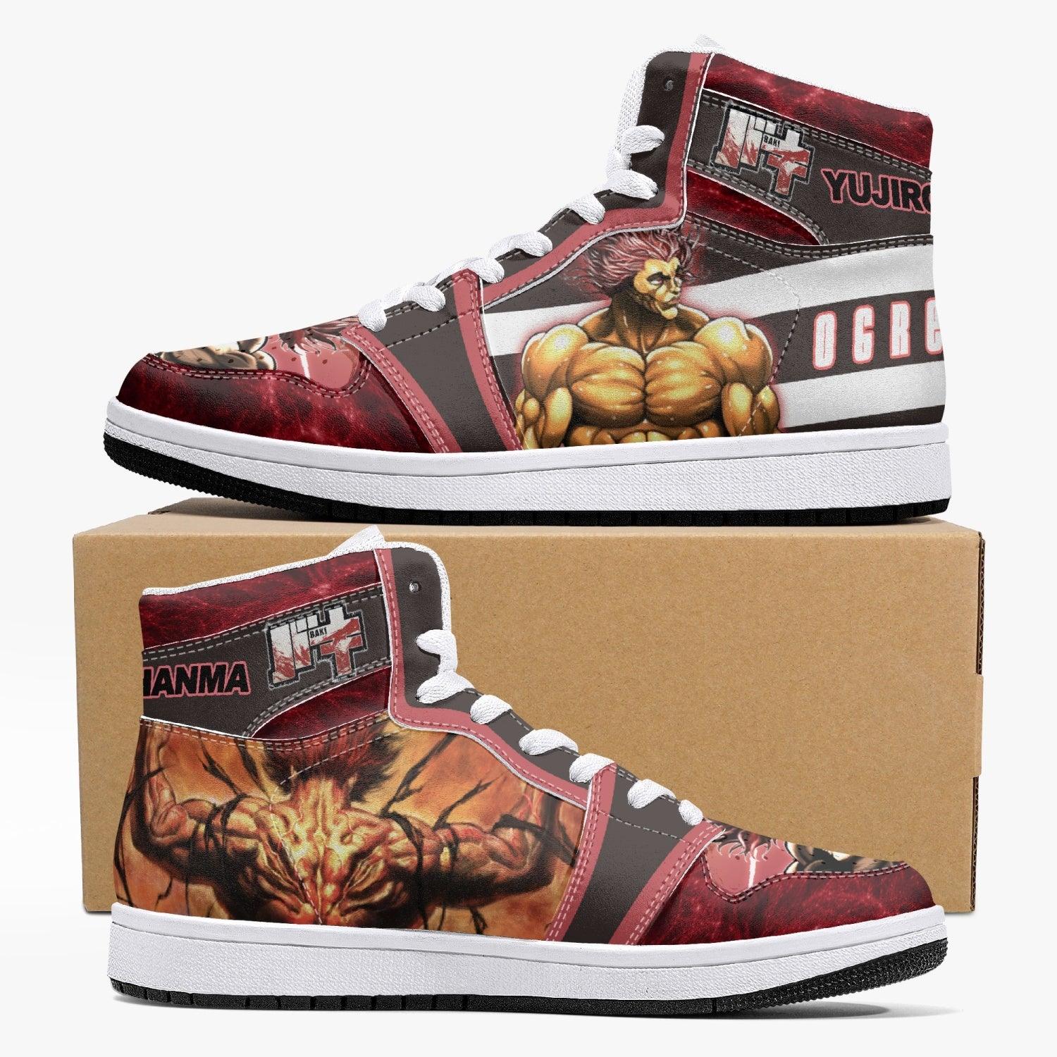 Yuujirou Hanma Baki v2 Custom Sneaker Mid 1 Basketball Shoes - Otaku Hall