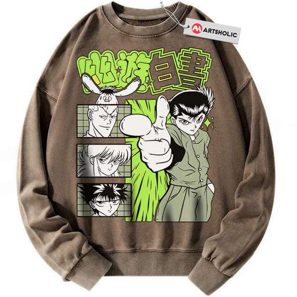 Alternative view of YuYu Hakusho Sweatshirt, Anime Sweatshirt, Vintage Sweatshirt