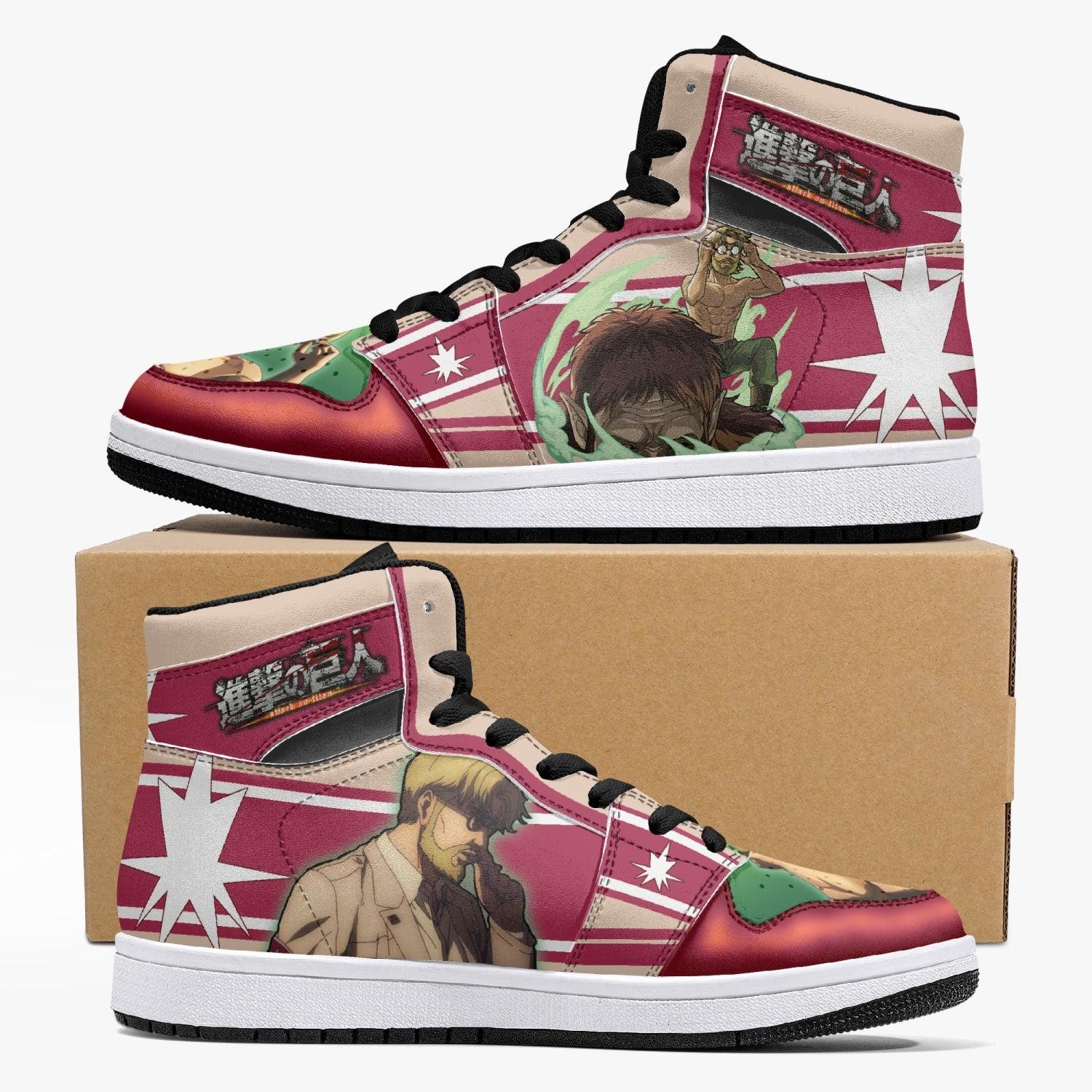 Zeke Yeager Attack on Titan Custom Sneaker Mid 1 Basketball Shoes - Otaku Hall