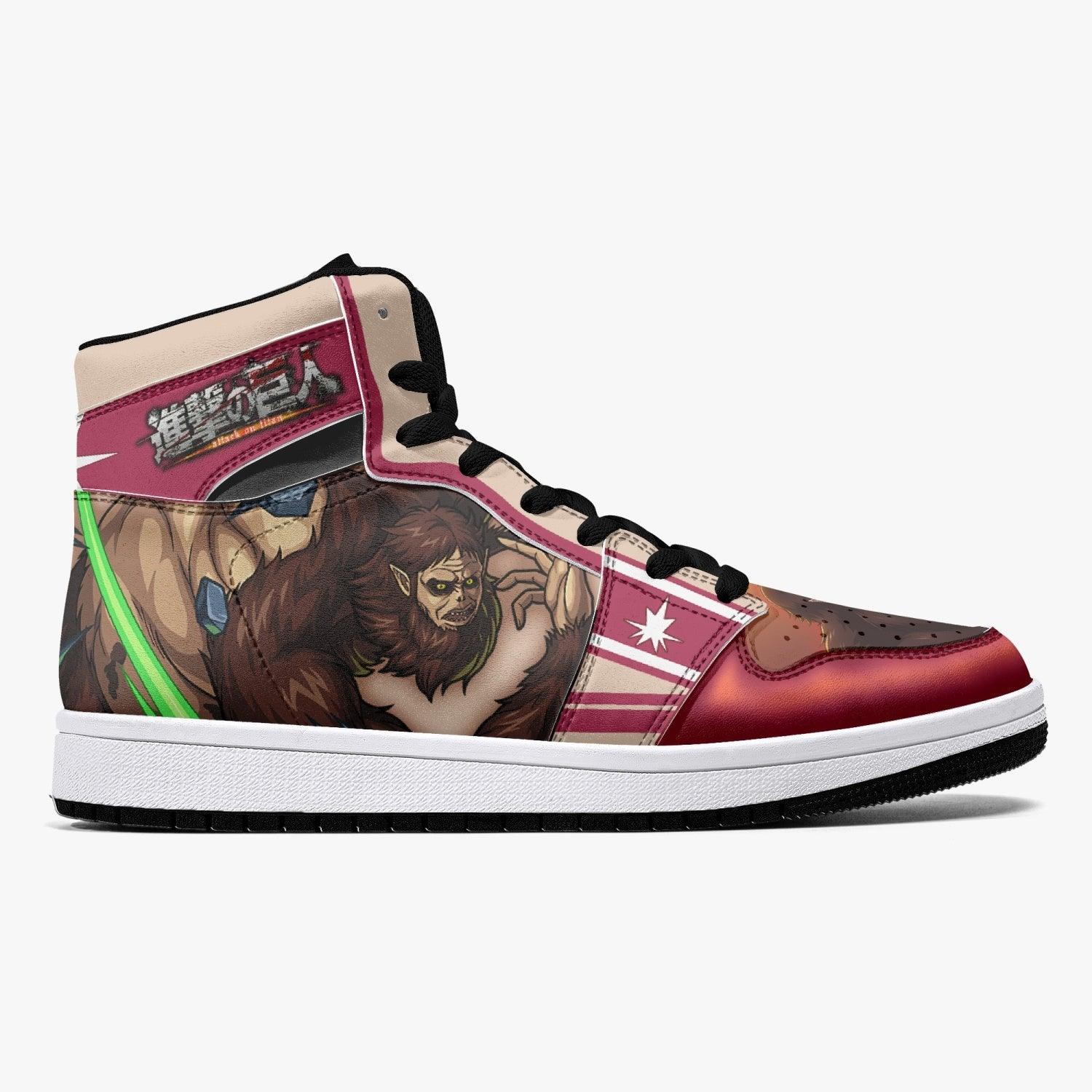 Zeke Yeager Beast Titan Shingeki no Kyojin Custom Sneaker Mid 1 Basketball Shoes - Otaku Hall