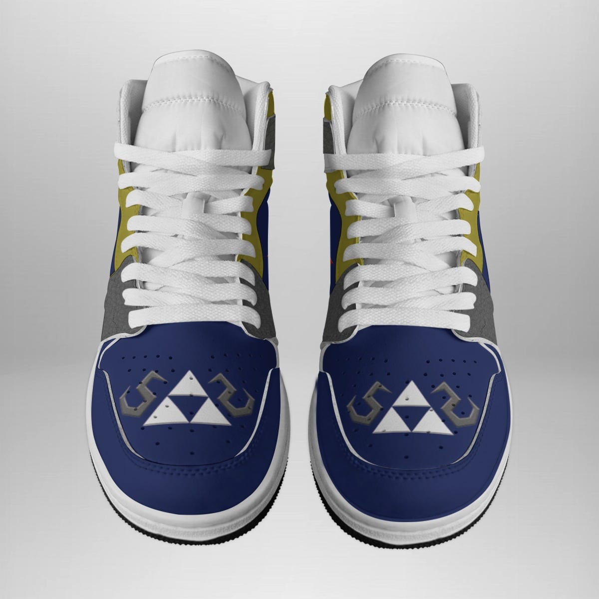 Alternative view of Zelda Shonen Custom Sneaker Mid 1 Basketball Shoes for Men and Women - Shield Style Sneakers - Otaku Hall