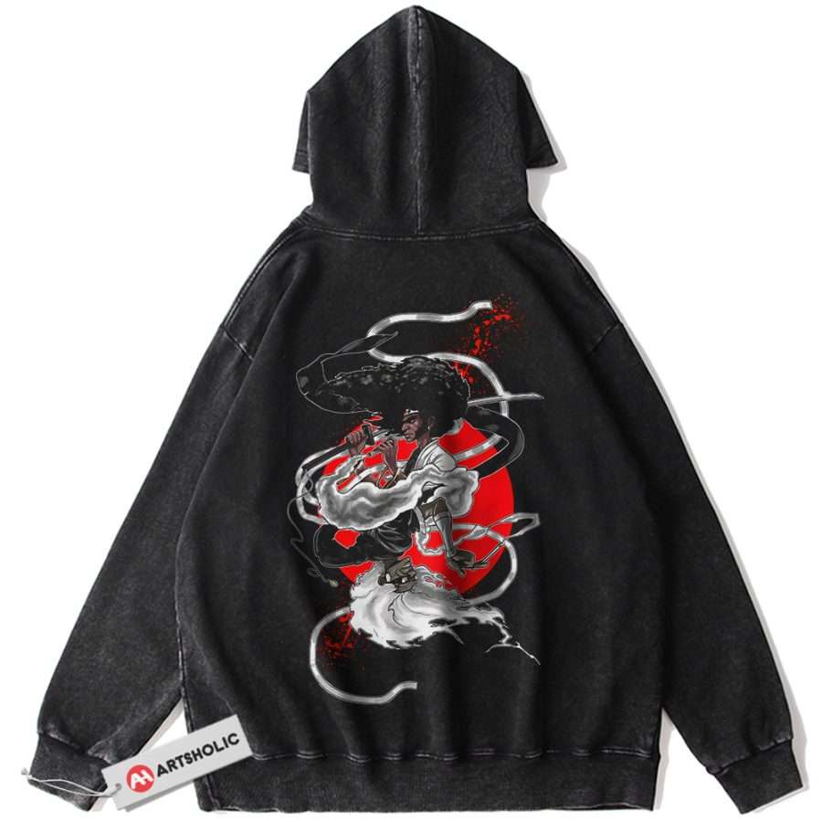 Alternative view of Zenitsu Agatsuma Hoodie, Demon Slayer Hoodie, Anime Hoodie, Vintage Hoodie