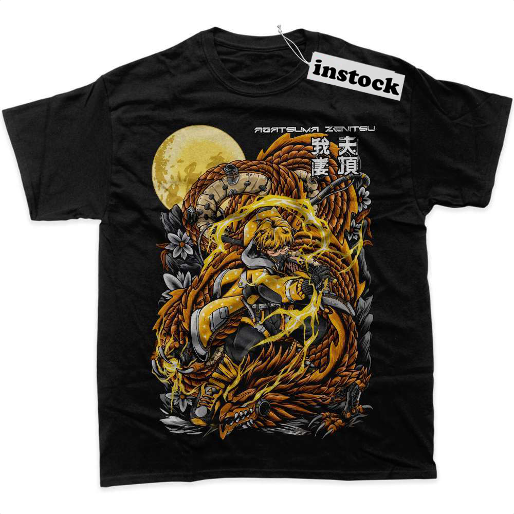 Zenitsu Agatsuma Shirt, Demon Slayer Shirt, Anime Shirt, Graphic T-Shirt