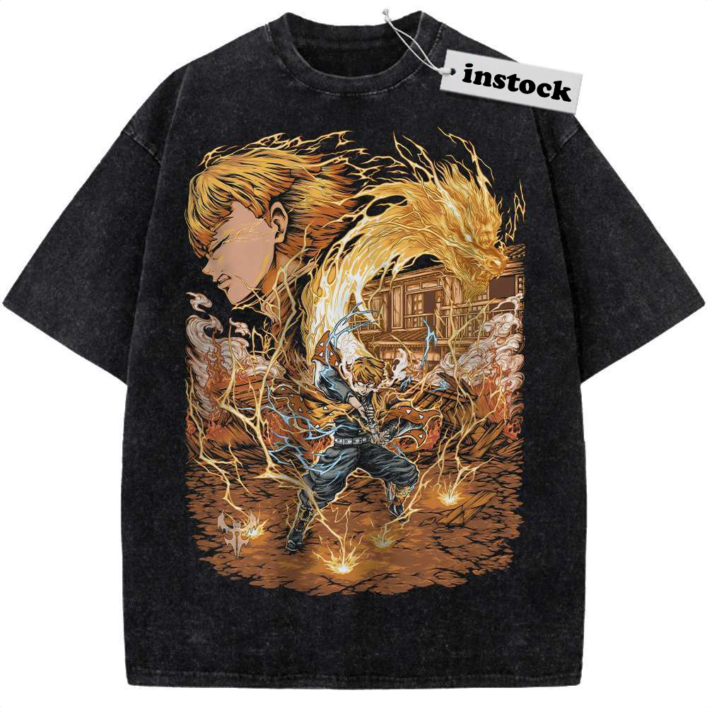 Zenitsu Agatsuma Shirt, Demon Slayer Shirt, Anime Shirt, Vintage T-Shirt