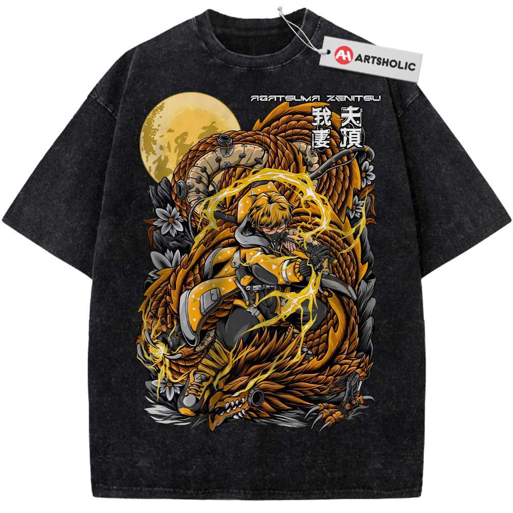 Zenitsu Agatsuma Shirt, Demon Slayer Shirt, Anime Shirt, Vintage T-Shirt