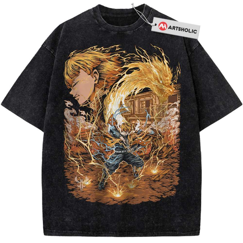 Zenitsu Agatsuma Shirt, Demon Slayer Shirt, Anime Shirt, Vintage T-Shirt