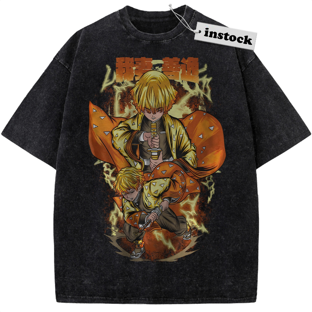 Zenitsu Agatsuma Shirt, Demon Slayer Shirt, Anime Shirt, Vintage Tee