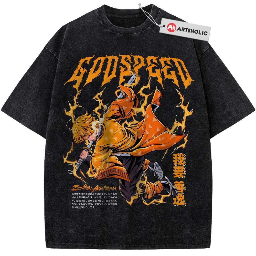 Zenitsu Agatsuma Shirt, Demon Slayer Shirt, Anime Shirt, Vintage Tee