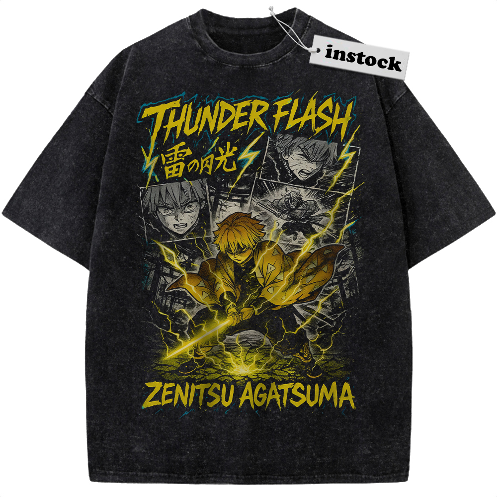 Zenitsu Agatsuma Shirt, Demon Slayer Shirt, Anime Shirt, Vintage Tee