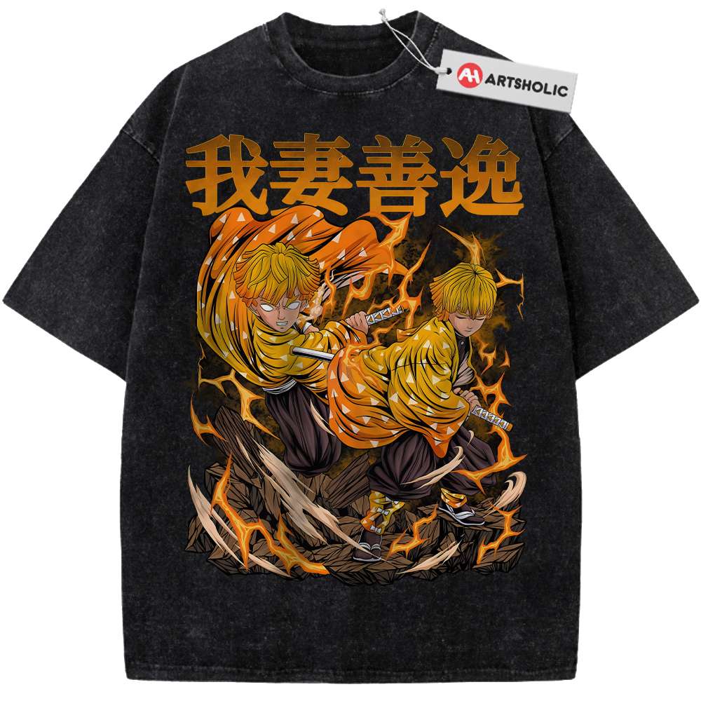 Zenitsu Agatsuma Shirt, Demon Slayer Shirt, Anime Shirt, Vintage Tee