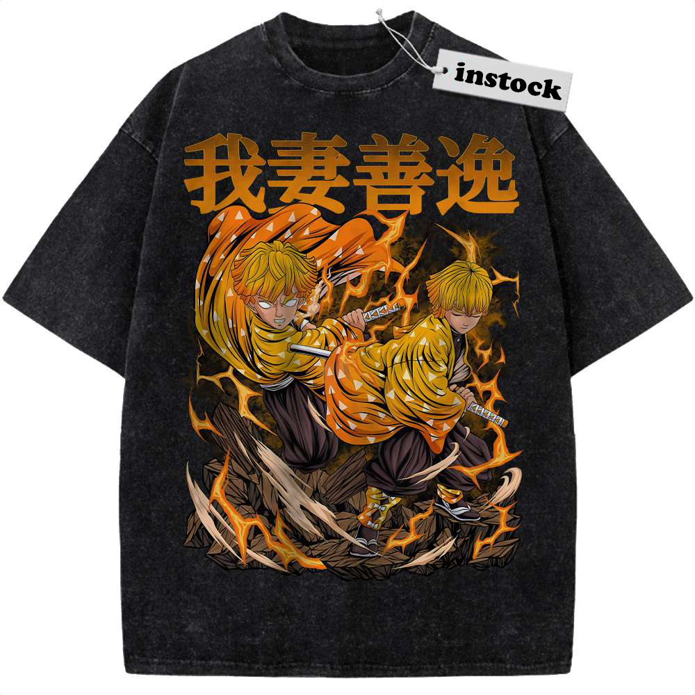 Zenitsu Agatsuma Shirt, Demon Slayer Shirt, Anime Shirt, Vintage Tee