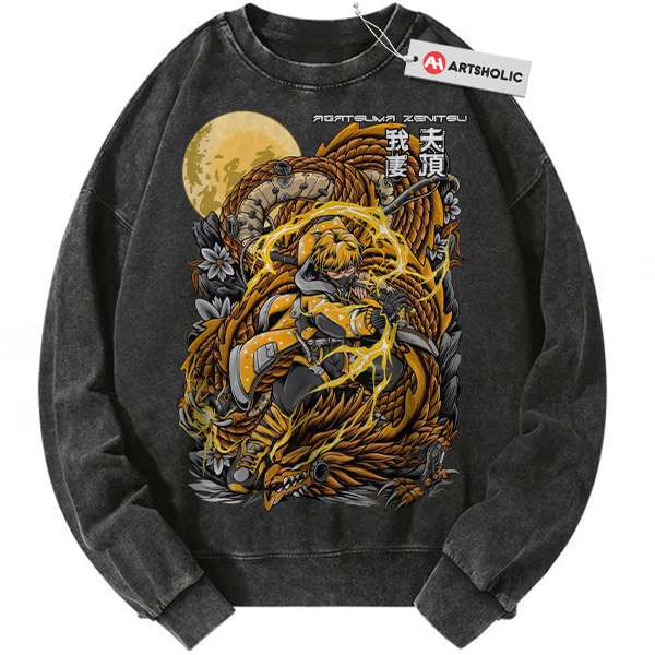 Zenitsu Agatsuma Sweatshirt, Demon Slayer Sweatshirt, Anime Sweatshirt, Vintage Sweater