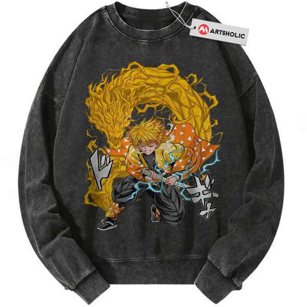 Zenitsu Agatsuma Sweatshirt, Demon Slayer Sweatshirt, Anime Sweatshirt, Vintage Sweater