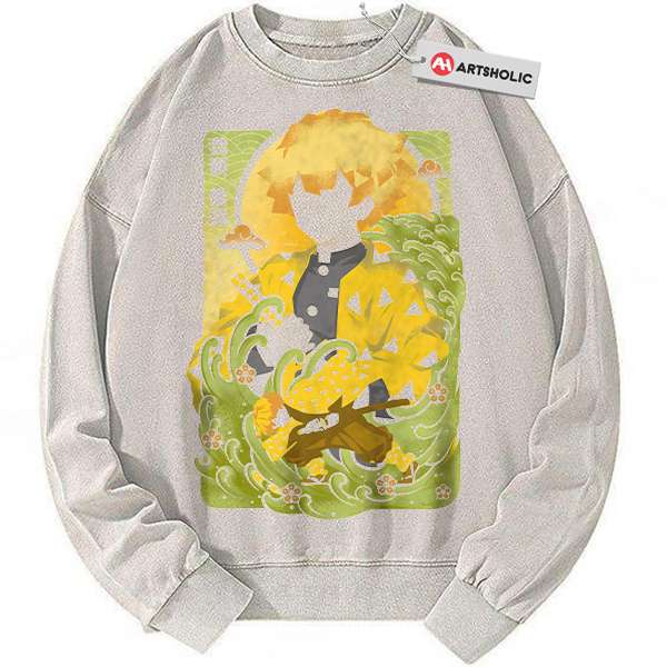 Zenitsu Agatsuma Sweatshirt, Demon Slayer Sweatshirt, Anime Sweatshirt, Vintage Sweatshirt