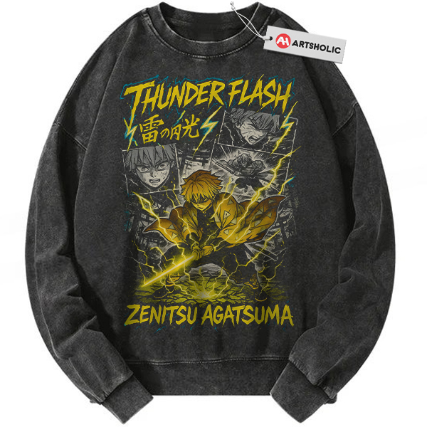 Zenitsu Agatsuma Sweatshirt, Demon Slayer Sweatshirt, Anime Sweatshirt, Vintage Sweatshirt