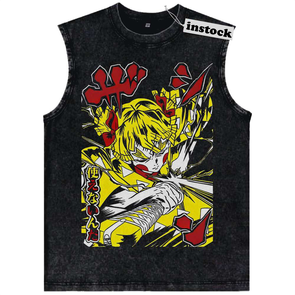 Zenitsu Agatsuma Tank Top, Demon Slayer Tank Top, Anime Tank Top, Vintage Tank Top