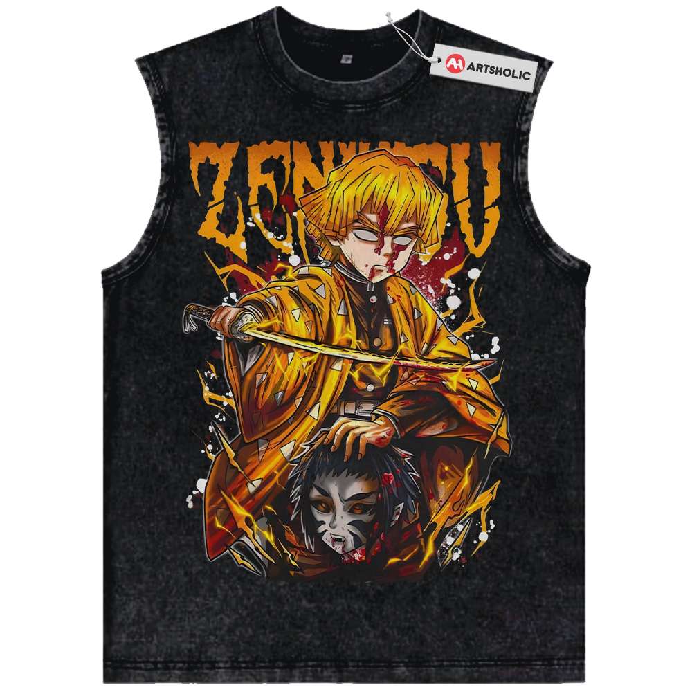 Zenitsu Agatsuma Tank Top, Demon Slayer Tank Top, Anime Tank Top, Vintage Tank Top