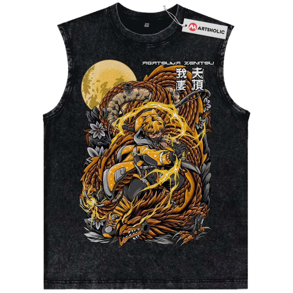 Zenitsu Agatsuma Tank Top, Demon Slayer Tank Top, Anime Tank Top, Vintage Tank Top