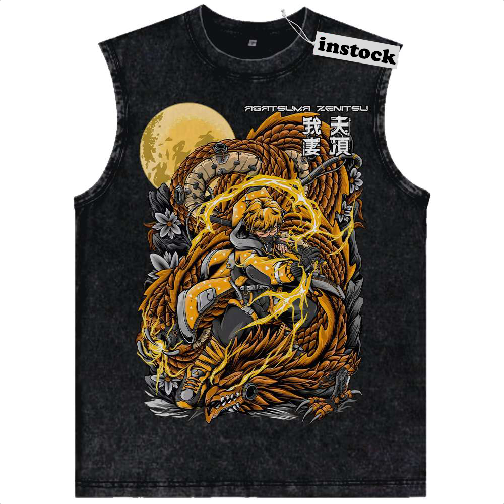 Zenitsu Agatsuma Tank Top, Demon Slayer Tank Top, Anime Tank Top, Vintage Tank Top