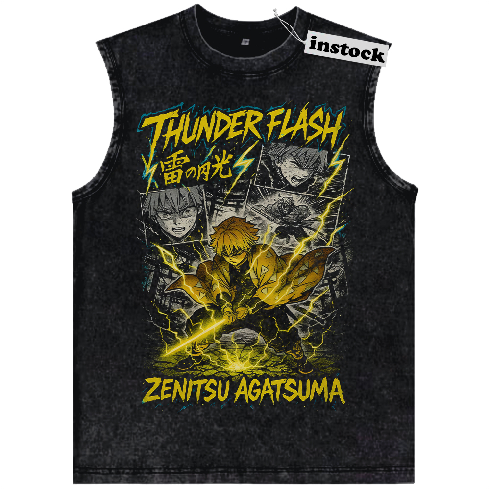 Zenitsu Agatsuma Tank Top, Demon Slayer Tank Top, Anime Tank Top, Vintage Tank Top