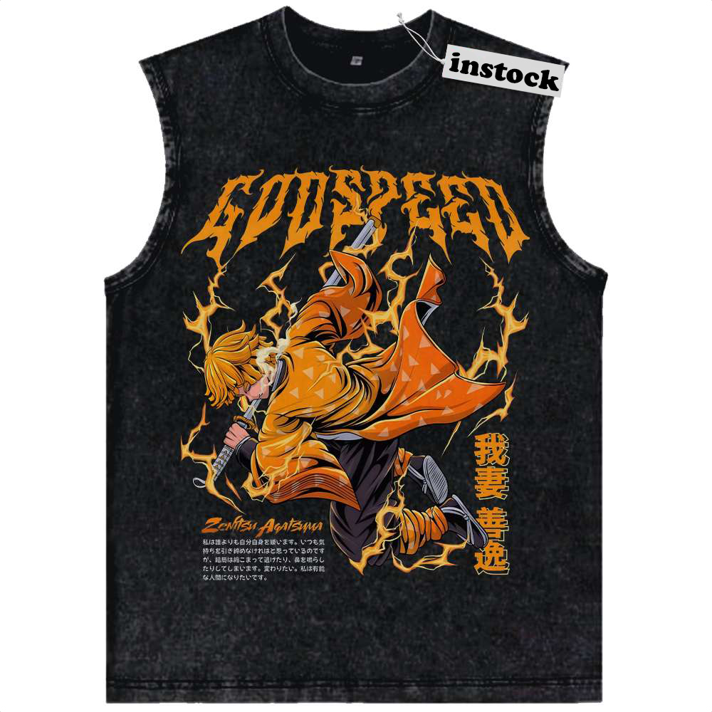Zenitsu Agatsuma Tank Top, Demon Slayer Tank Top, Anime Tank Top, Vintage Tank Top