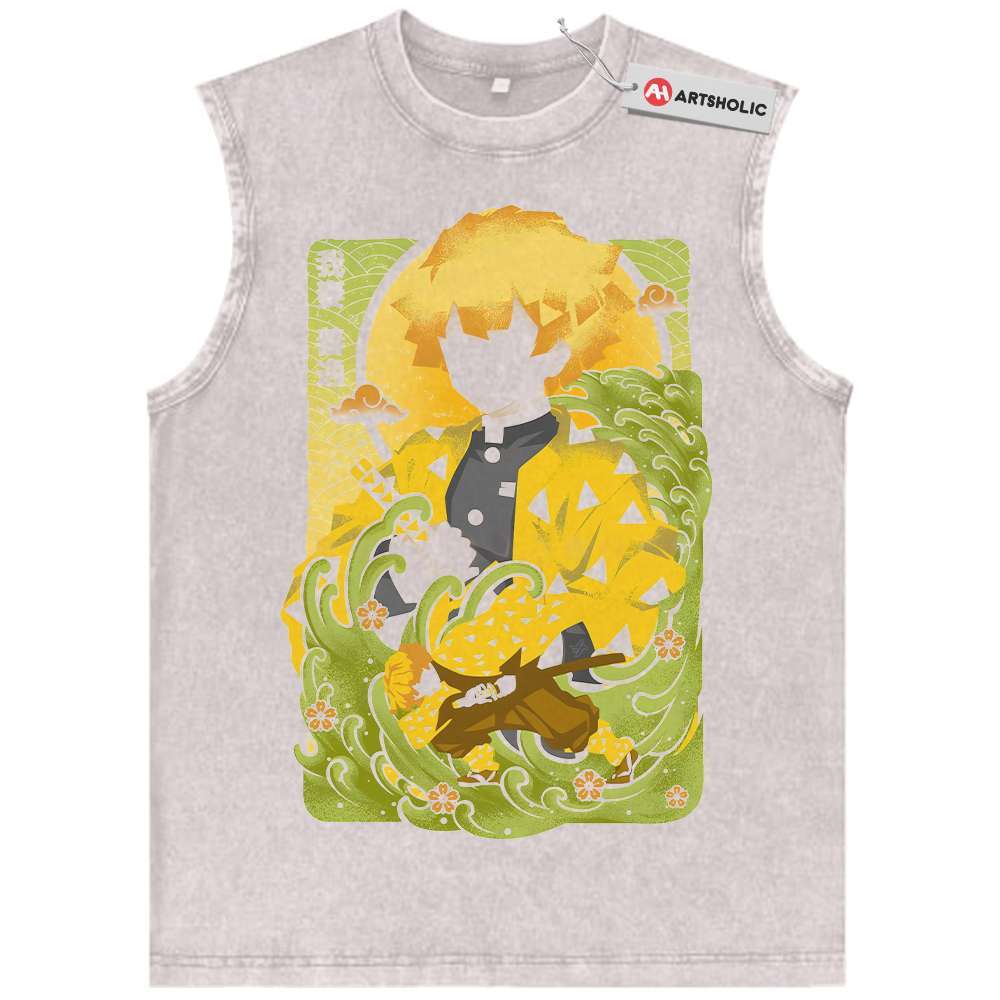 Zenitsu Agatsuma Tank Top, Demon Slayer Tank Top, Anime Tank Top, Vintage Tank Top