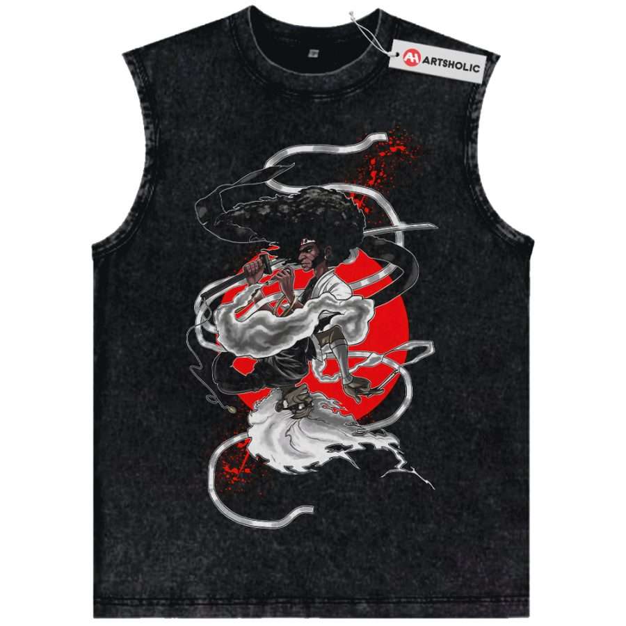 Alternative view of Zenitsu Agatsuma Tank Top, Demon Slayer Tank Top, Anime Tank Top, Vintage Tank Top