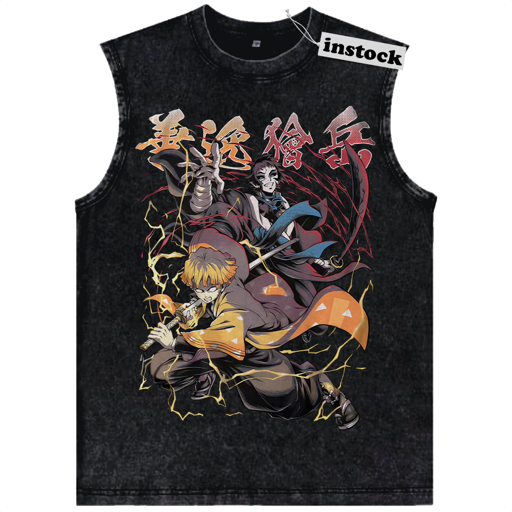 Zenitsu Agatsuma Tank Top, Kaigaku Tank Top, Demon Slayer Tank Top, Anime Tank Top, Vintage Tank Top