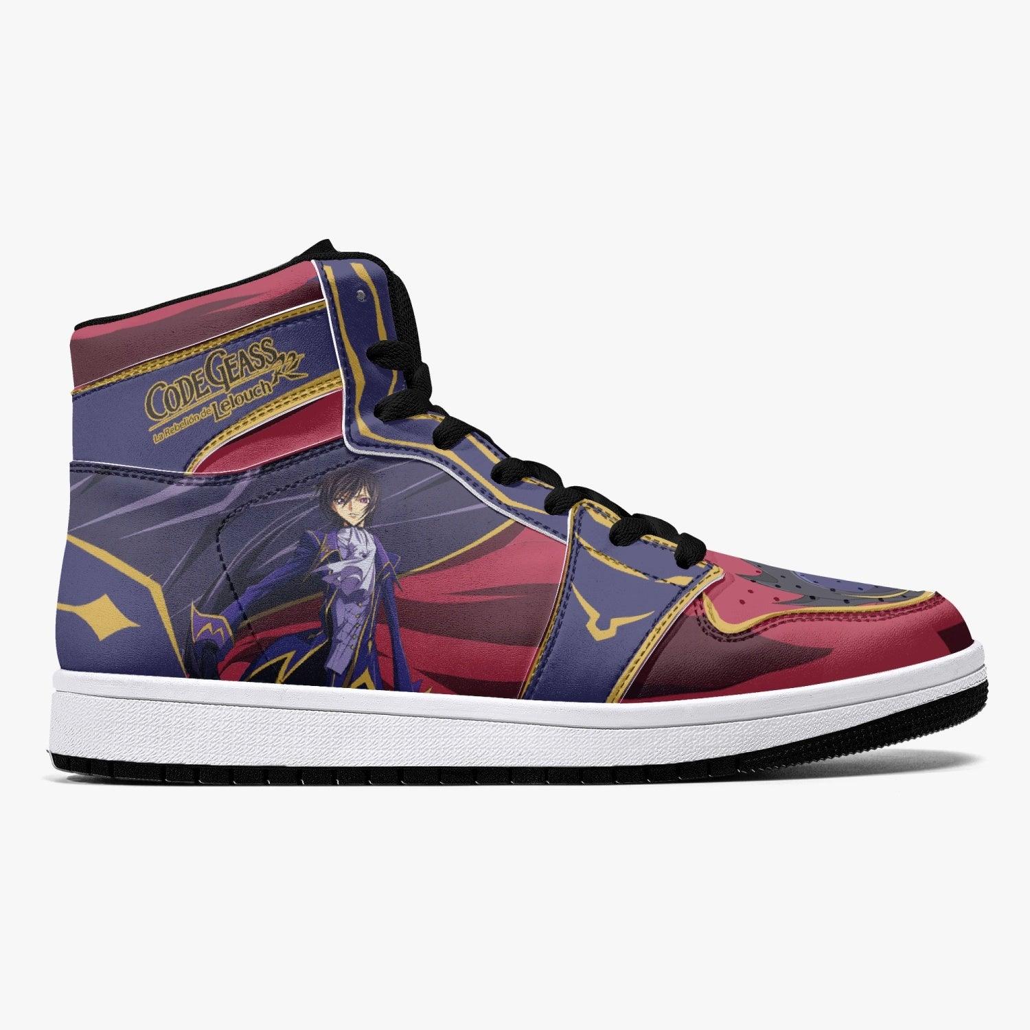 Zero Lelouch Lamperouge Kodo Giasu Custom Sneaker Mid 1 Basketball Shoes - Otaku Hall