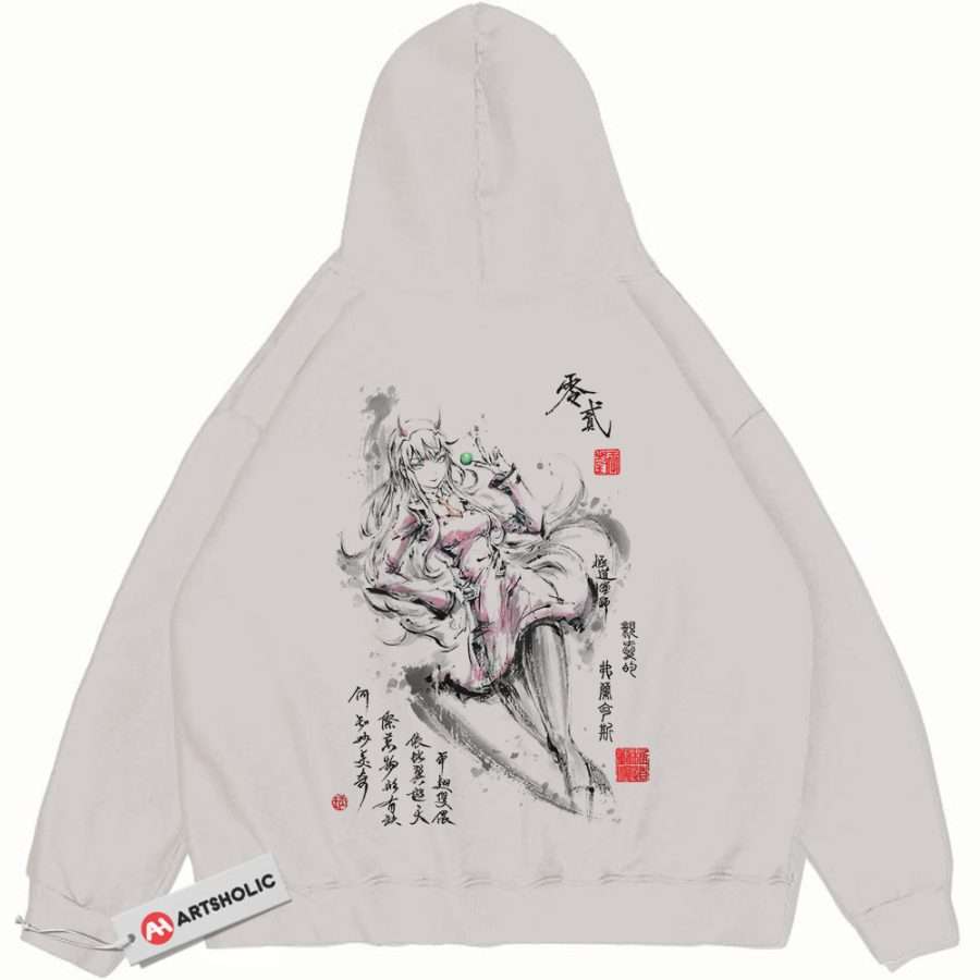 Alternative view of Zero Two Hoodie, Darling In The Franxx Hoodie, Anime Hoodie, Vintage Hoodie