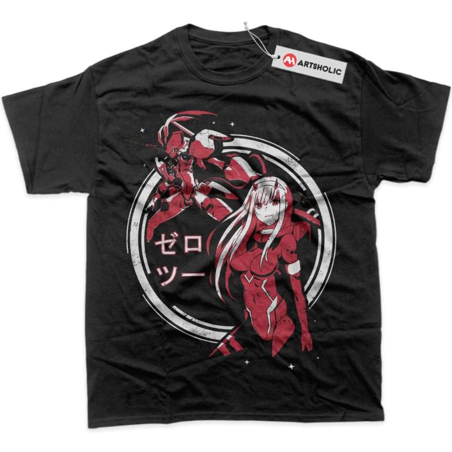 Alternative view of Zero Two Shirt, Darling in the Franxx Shirt, Anime Shirt, Graphic T-Shirt