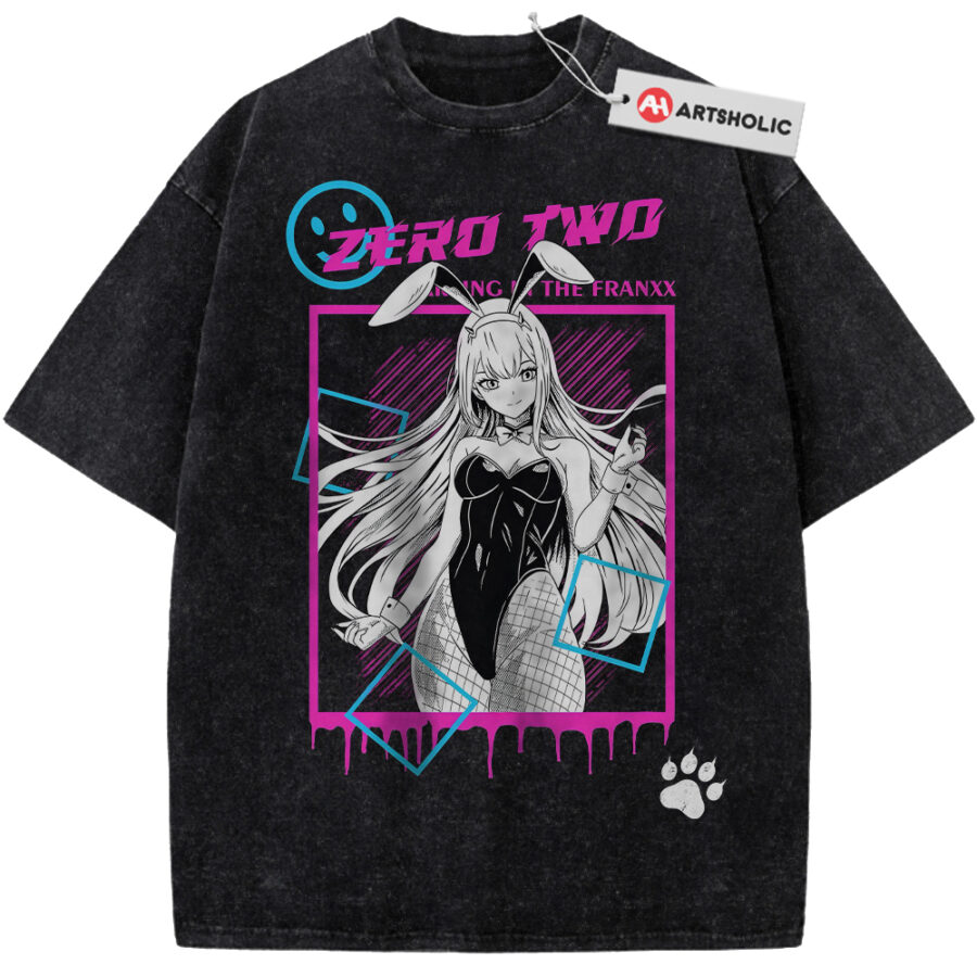 Alternative view of Zero Two Shirt, Darling in the Franxx Shirt, Anime Shirt, Vintage T-Shirt